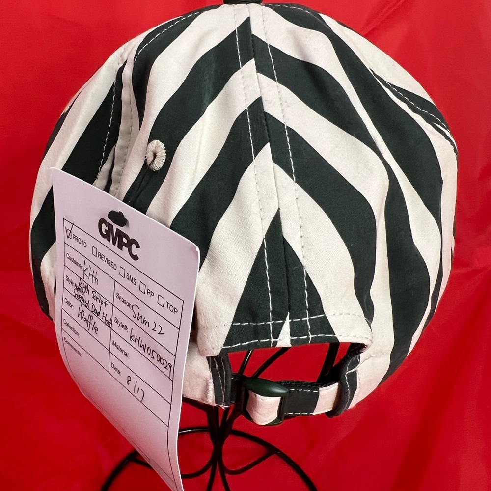 KITH SCRIPT STRIPED DAD HAT-waffle - Picture 4 of 7